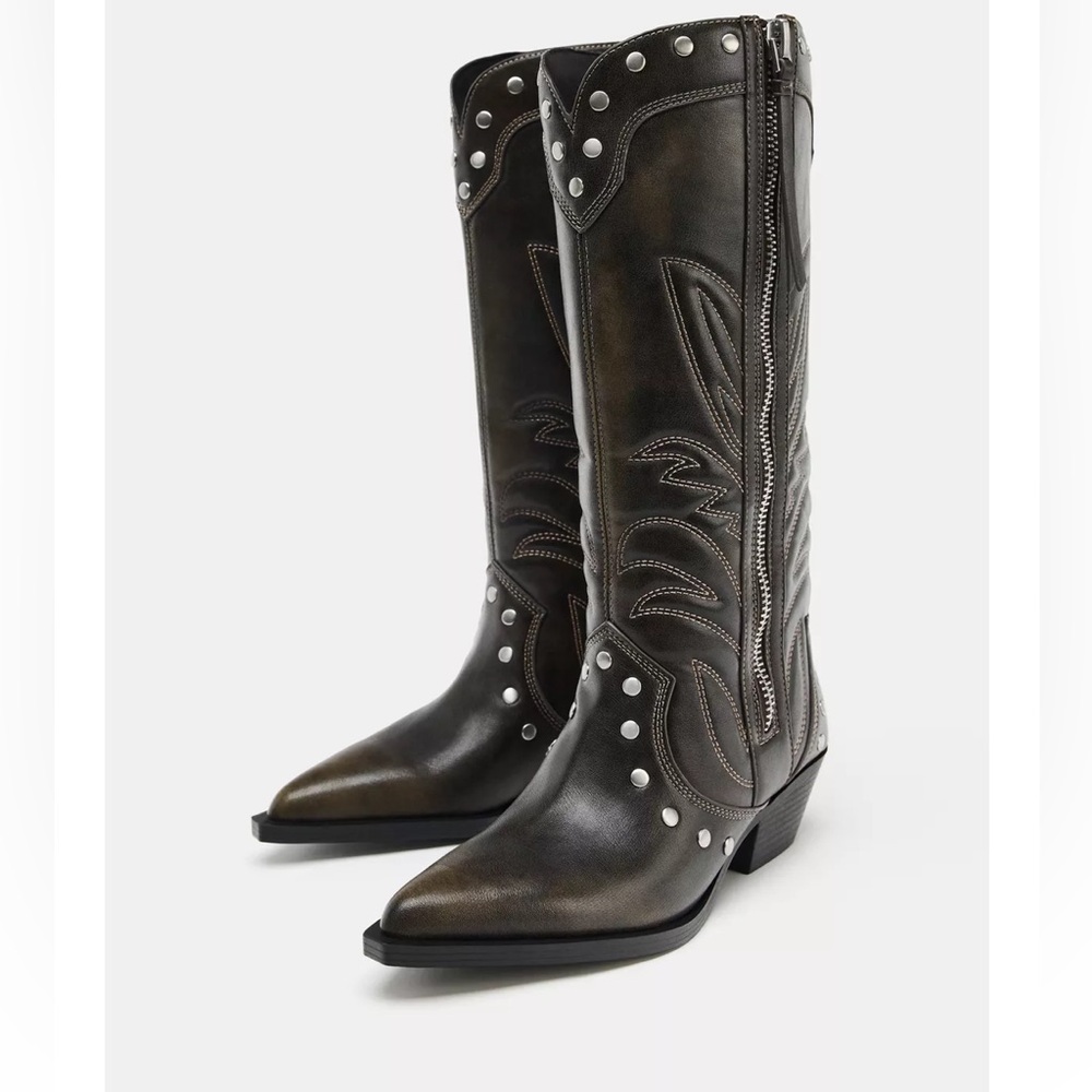 Zara Studded cowboy boots 3030/510